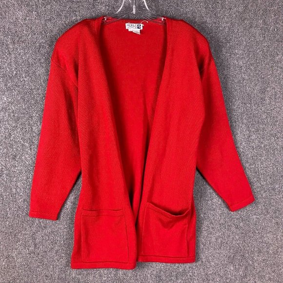 Adele Joyce Cardigan Women's Small Acrylic Wool Blend Adults Red S - Picture 1 of 8